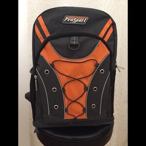 Backpack Grey & Orange Prosport BNWT